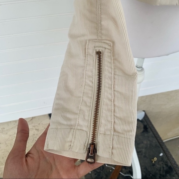 Abercrombie & Fitch Cream Corduroy Denim Jacket - Picture 8 of 12